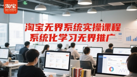 淘宝无界系统实操课程，系统化学习无界推广-领学通