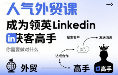 人气外贸课-成为领英Linkedin获客高手，你需要做对什么-领学通