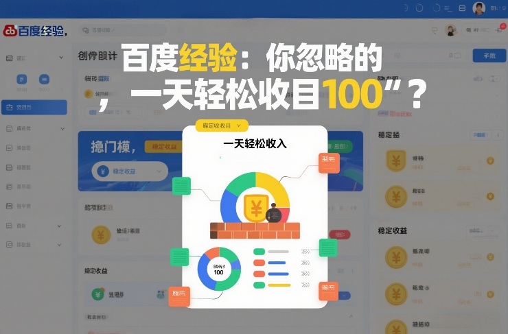百度经验：你忽略的“搬砖项目”，一天轻松收入100-领学通