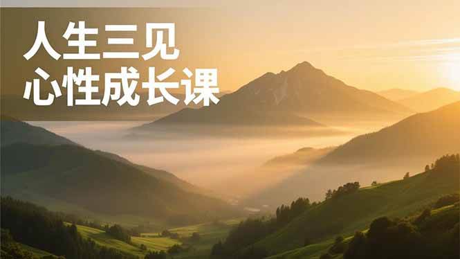 （16897期）人生三见心性成长课，见天地众生自己，搞透人性安顿身心，活出清晰自我，内在富足无价-领学通