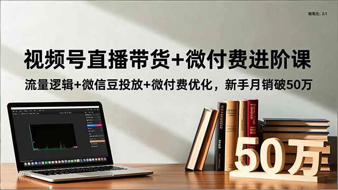 (16684期)视频号直播带货+微付费进阶课:流量逻辑+微信豆投放+微付费优化,新手月销破50万-领学通