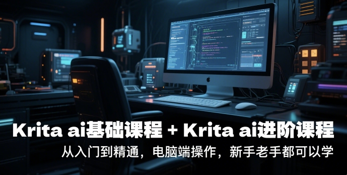 krita ai基础课程+Krita ai进阶课程，从入门到精通，电脑端操作，新手老手都可以学-领学通