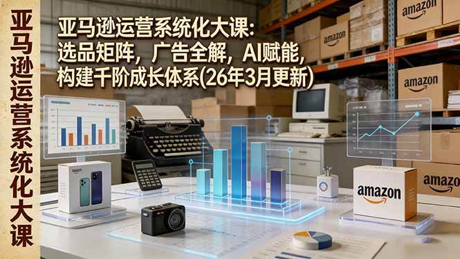 （17622期）亚马逊运营系统化大课：选品矩阵，广告全解，AI赋能，构建千阶成长体系(26年3月更新)-领学通