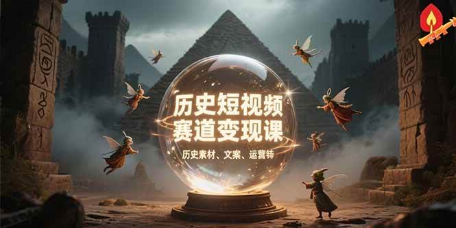 （15386期）历史短视频赛道变现课，百集素材库应用，文案剪辑技巧，账号运营全案-领学通