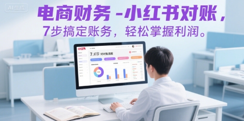 电商财务-小红书对账，7步搞定账务，轻松掌握利润-领学通