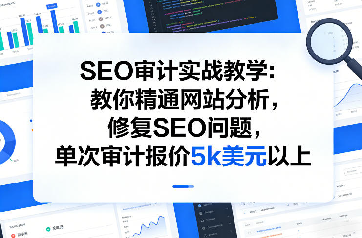SEO审计实战教学：教你精通网站分析，修复SEO问题，单次审计报价5k美元以上-领学通