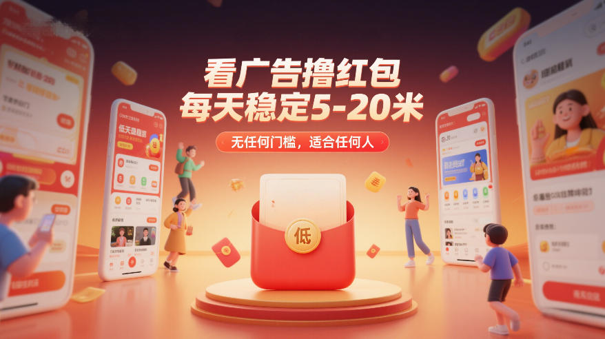 看广告撸红包，每天稳定5-20米，无任何门槛，适合任何人-领学通