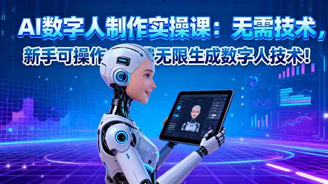 (16376期)AI数字人制作实操课:无需技术,新手可操作,免费无限生成数字人技术!-领学通