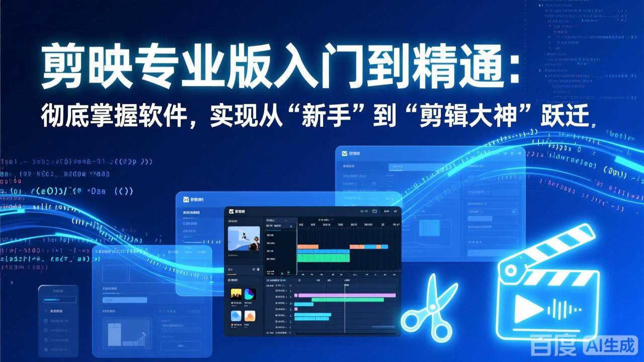 (17321期)剪映专业版入门到精通:彻底掌握软件,实现从“新手”到“剪辑大神”跃迁-领学通