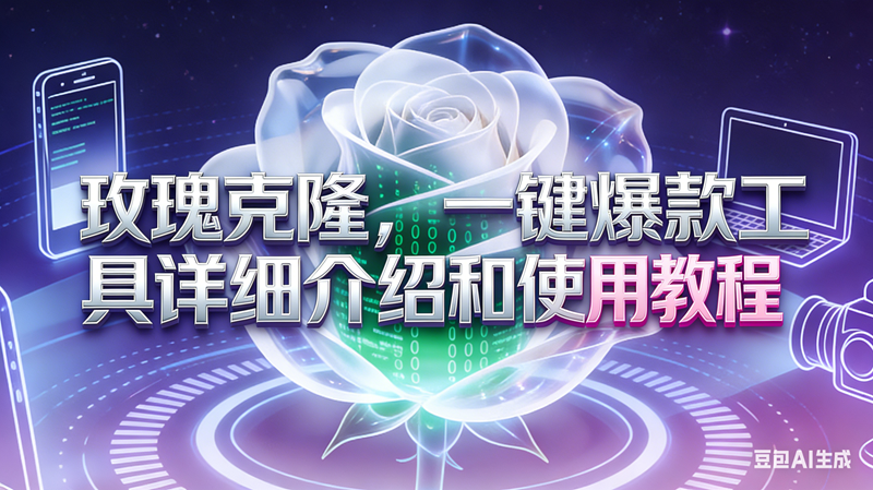 (16802期)玫瑰克隆工具,自媒体必备神器,一键爆款工具详细介绍和使用教程-领学通