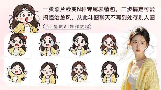 (17482期)一张照片秒变N种专属表情包,三步搞定可爱搞怪治愈风,从此斗图聊天不再到处存别人图-领学通