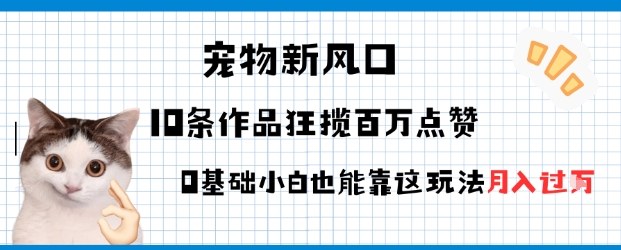 宠物粉暴利新风口0基础小白也能靠这套玩法月入过W-领学通