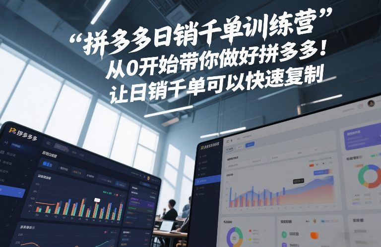 拼多多日销千单训练营，从0开始带你做好拼多多，让日销千单可以快速复制(更新26年1月)-领学通