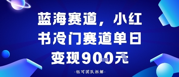 小红书冷门蓝海赛道,0成本,单日变现多张-领学通
