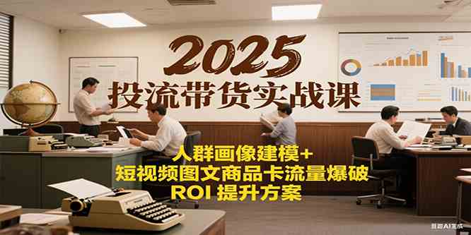 2025投流带货实战课：人群画像建模+短视频图文商品卡流量爆破ROI提升方案-领学通