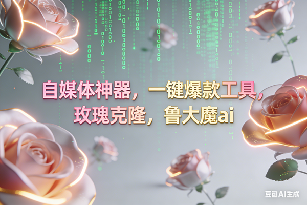 (16957期)ai鲁大魔,自媒体必备的软件,玫瑰克隆神器,一键爆款,详细教程-领学通