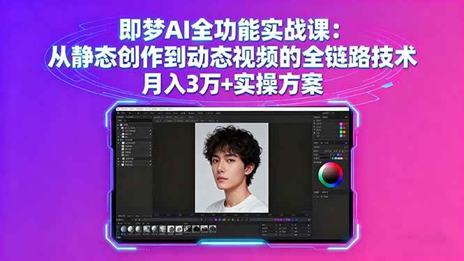 （16053期）即梦AI全功能实战课：从静态创作到动态视频的全链路技术 月入3万+实操方案-领学通