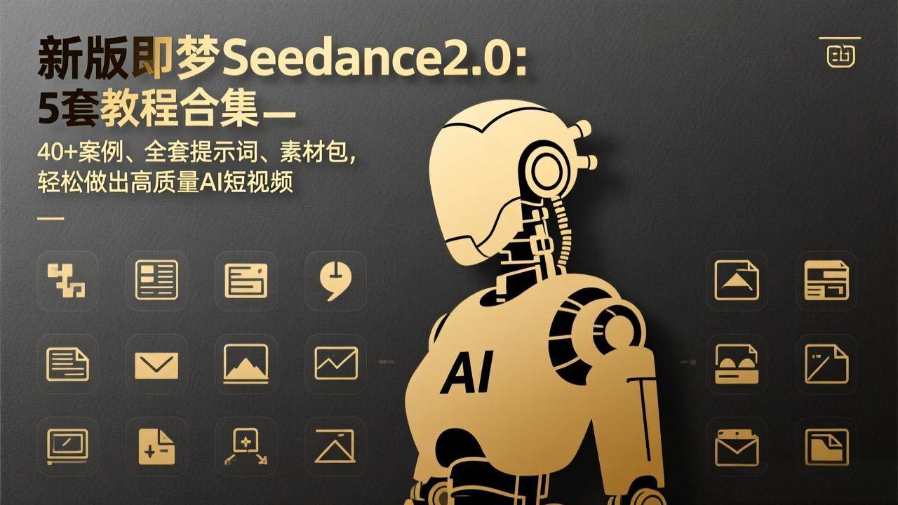 （17398期）新版即梦Seedance2.0：5套教程合集，40+案例、全套提示词、素材包，轻松做出高质量AI短视频-领学通