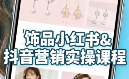 抖音+小红书饰品卖货：货源、开店、内容全教会，让新手快速掌握饰品线上营销全流程，轻松开启变现路-领学通
