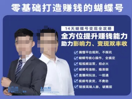 蝴蝶号专栏-视频号运营教程，零基础打造挣钱的蝴蝶号，14天蝴蝶号变现全攻略-领学通