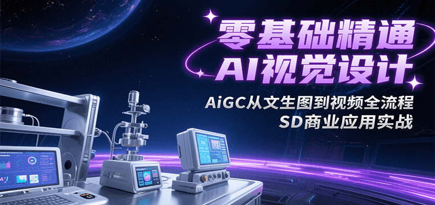 零基础精通AI视觉设计，AiGC从文生图到视频全流程，SD商业应用实战-领学通
