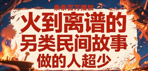 火到离谱的另类民间故事，条条百W播放，做的人超少-领学通