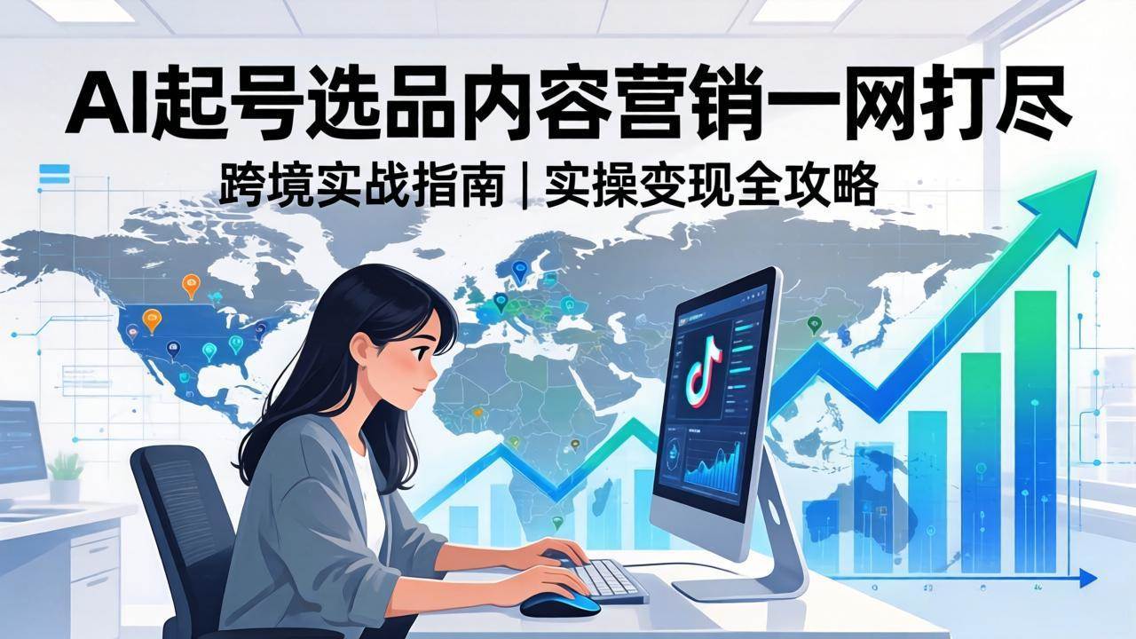 (17824期)2026 TikTok 跨境AI实操:从零基础到变现全流程,AI起号选品内容营销一网打尽-领学通