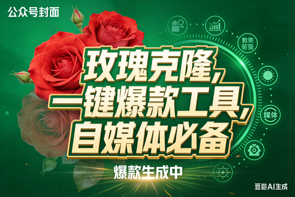 (17813期)玫瑰克隆,ai鲁大魔工具,自媒体必备神器,一键爆款,详细教程。-领学通
