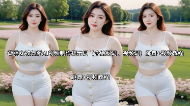微胖女孩舞蹈AI视频制作提示词（含绘图词、视频词） 跳舞+视频教程-领学通