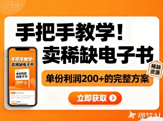 手把手教学!在小红书卖稀缺电子书,单份利润2张+的完整方案-领学通