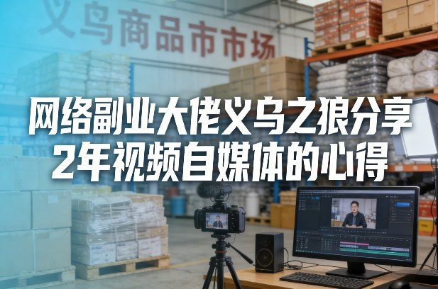 网络副业大佬义乌之狼分享2年视频自媒体的心得【文档】-领学通
