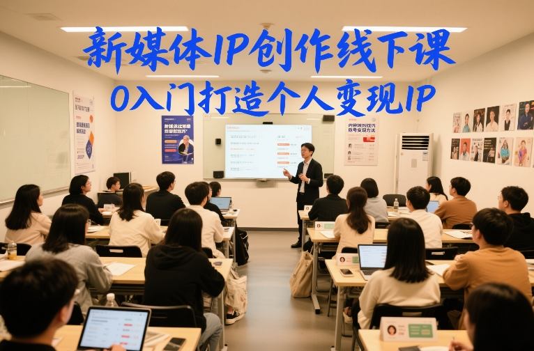 新媒体IP创作线下课，0入门打造个人变现IP-领学通