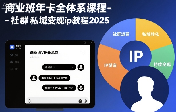商业班年卡全体系课程-社群私域变现ip教程2025-领学通