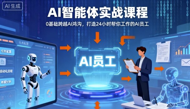 Ai智能体实战课程,0基础跨越Ai鸿沟,打造24小时帮你工作的Ai员工,打破常规,以实战定义Ai-领学通