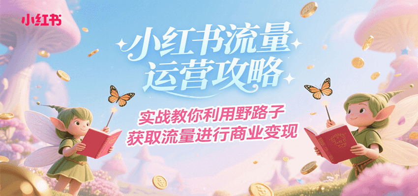小红书流量运营攻略，实战教你利用野路子获取流量进行商业变现-领学通