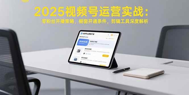 （15505期）2025视频号运营实战：零粉丝开播策略，橱窗开通条件，剪辑工具深度解析-领学通