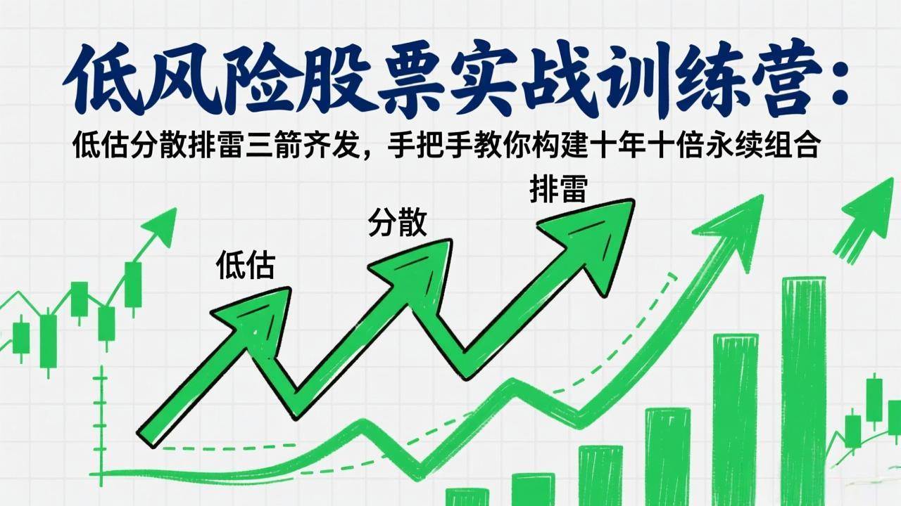 (17487期)低风险股票实战训练营:低估分散排雷三箭齐发,手把手教你构建十年十倍永续组合-领学通