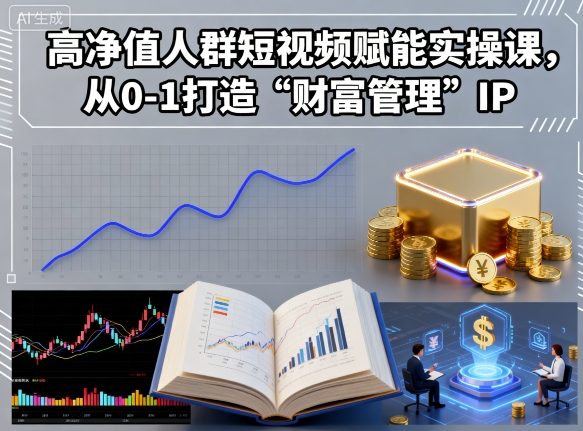 高净值人群短视频赋能实操课，从0-1打造“财富管理”IP-领学通