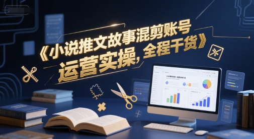 小说推文故事混剪账号运营实操，全程干货-领学通