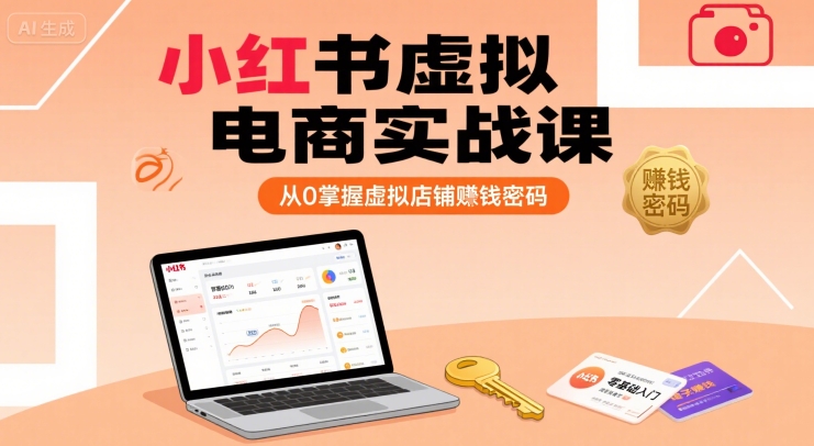 小红书虚拟电商实战课，从0掌握虚拟店铺賺钱密码-领学通
