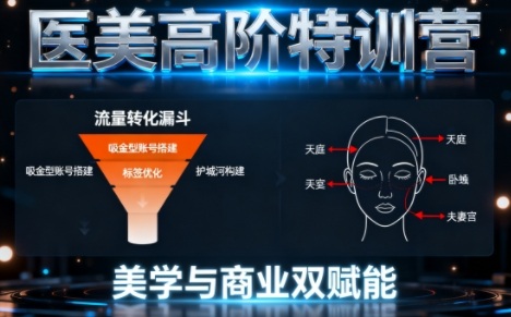 0-1000W医美高阶特训营课程,美学与商业双赋能-领学通