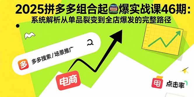 （15816期）2025拼多多组合起爆实战课46期：系统解析从单品裂变到全店爆发的完整路径-领学通