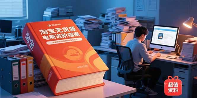 （15317期）淘宝无货源电商进阶指南，包含新人课、进阶课，配套资料，蓝海选品等-领学通