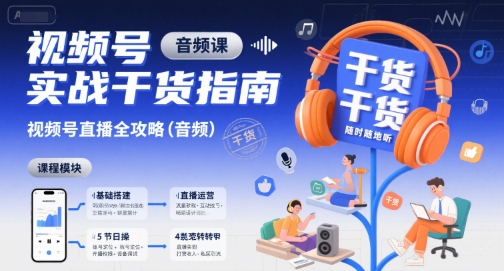 视频号实战干货指南，视频号直播全攻略（音频）-领学通