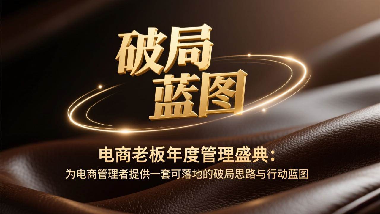 （17374期）电商老板年度管理盛典：为电商管理者提供一套可落地的破局思路与行动蓝图-领学通