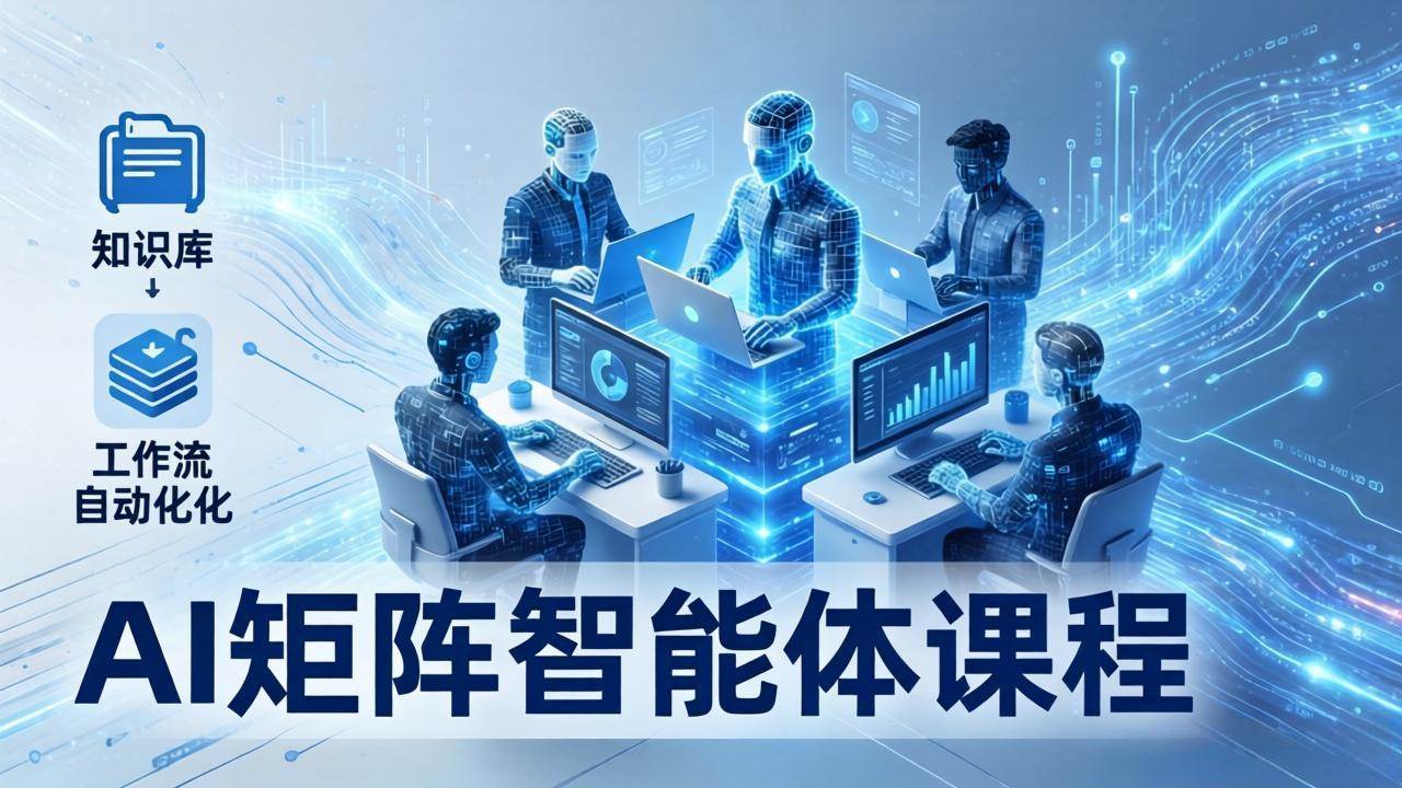 (17759期)AI矩阵智能体实战:100个数字员工批量生产内容,文本知识库+工作流自动化全搞定-领学通