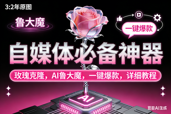 （17153期）玫瑰克隆神器，ai鲁大魔，自媒体必备工具，一键爆款神器，详细教程。-领学通