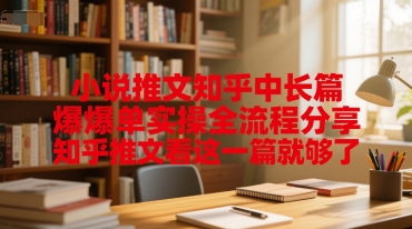 小说推文知乎中长篇爆单实操全流程分享，知乎推文看这一篇就够了-领学通