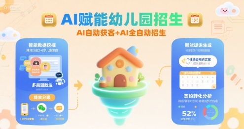 AI赋能幼儿园招生，AI自动获客+AI全自动招生-领学通