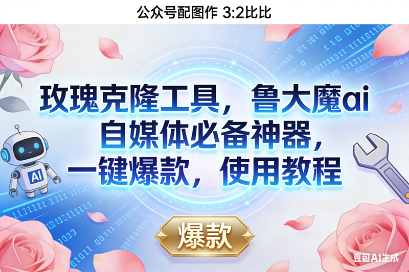 (16847期)玫瑰克隆神器,鲁大魔ai,自媒体必备,一键爆款工具,详细介绍,和使用教程-领学通